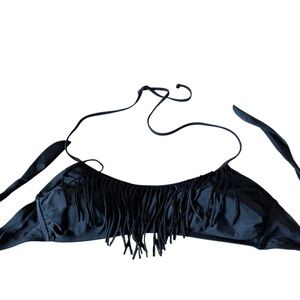 Xhilaration Black Fringe Bikini Top